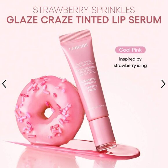 LANEIGE Lip Sleeping Mask & Glaze Craze Strawberry Shortcake and Sprinkle NIB - Picture 7 of 10